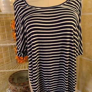Lily White Black and White Stripped Shirt